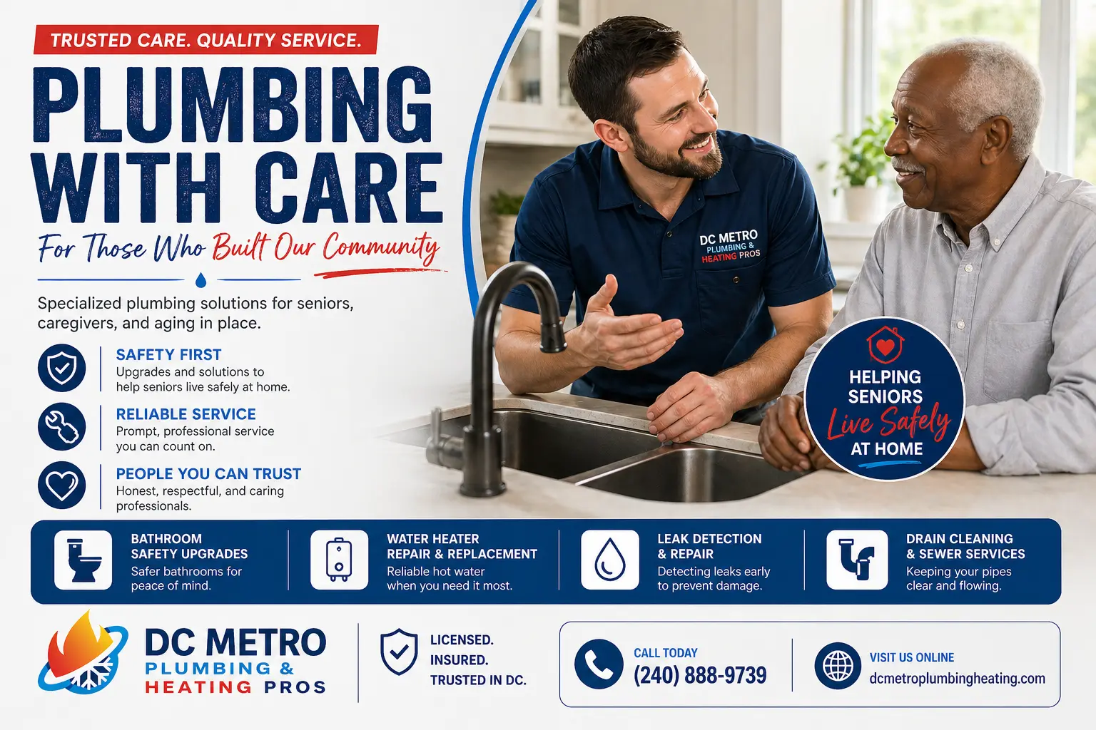 DC Metro Plumbing technician on a completed service call
