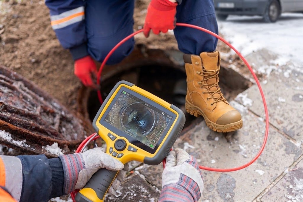 Sewer line camera inspection